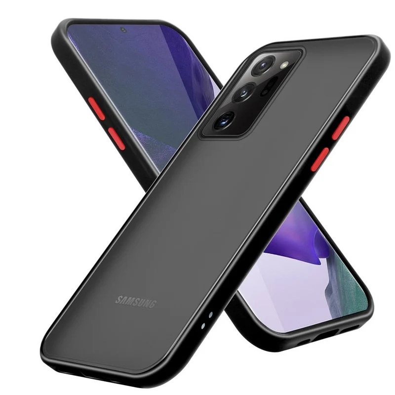 Cadorabo Hülle kompatibel mit Samsung Galaxy NOTE 20 ULTRA Hybrid Schutzhülle mit TPU Silikon Innenseite und matter Kunststoff Rückseite
