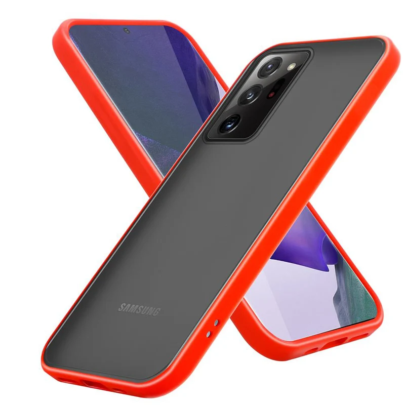 Cadorabo Hülle kompatibel mit Samsung Galaxy NOTE 20 ULTRA Hybrid Schutzhülle mit TPU Silikon Innenseite und matter Kunststoff Rückseite