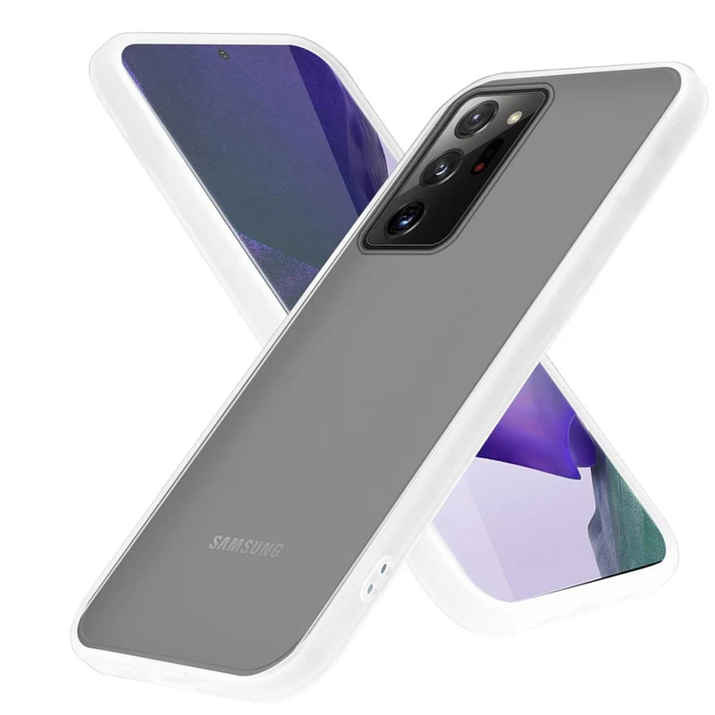 Cadorabo Hülle kompatibel mit Samsung Galaxy NOTE 20 ULTRA Hybrid Schutzhülle mit TPU Silikon Innenseite und matter Kunststoff Rückseite