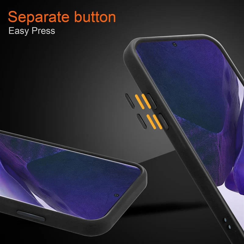 Cadorabo Hülle kompatibel mit Samsung Galaxy NOTE 20 ULTRA Hybrid Schutzhülle mit TPU Silikon Innenseite und matter Kunststoff Rückseite