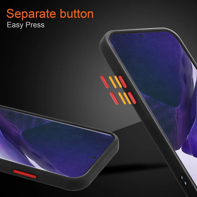 Cadorabo Hülle kompatibel mit Samsung Galaxy NOTE 20 ULTRA Hybrid Schutzhülle mit TPU Silikon Innenseite und matter Kunststoff Rückseite