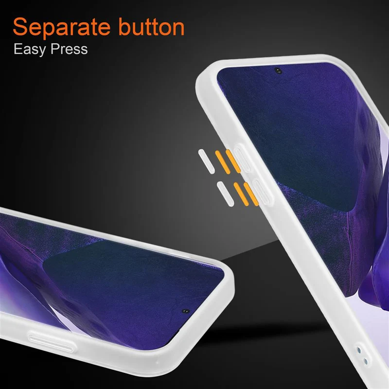 Cadorabo Hülle kompatibel mit Samsung Galaxy NOTE 20 ULTRA Hybrid Schutzhülle mit TPU Silikon Innenseite und matter Kunststoff Rückseite