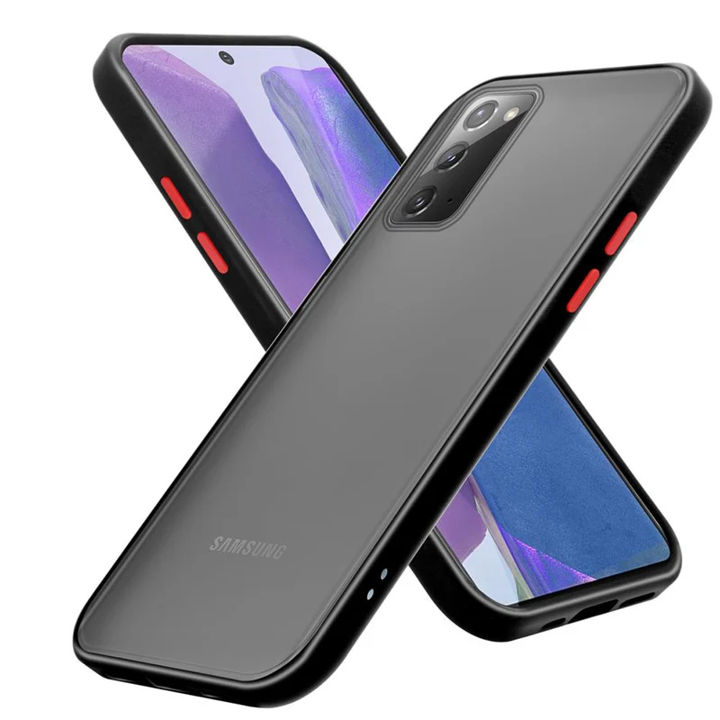 Cadorabo Hülle kompatibel mit Samsung Galaxy NOTE 20 Hybrid Schutzhülle mit TPU Silikon Innenseite und matter Kunststoff Rückseite