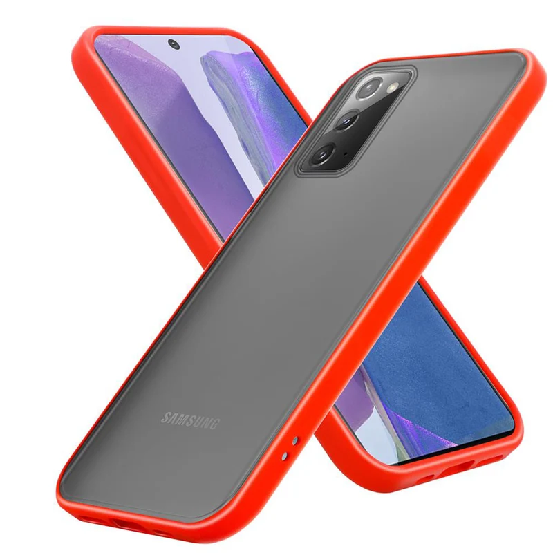 Cadorabo Hülle kompatibel mit Samsung Galaxy NOTE 20 Hybrid Schutzhülle mit TPU Silikon Innenseite und matter Kunststoff Rückseite