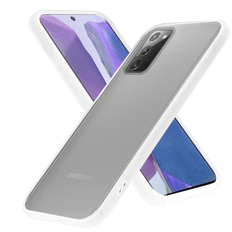 Cadorabo Hülle kompatibel mit Samsung Galaxy NOTE 20 Hybrid Schutzhülle mit TPU Silikon Innenseite und matter Kunststoff Rückseite