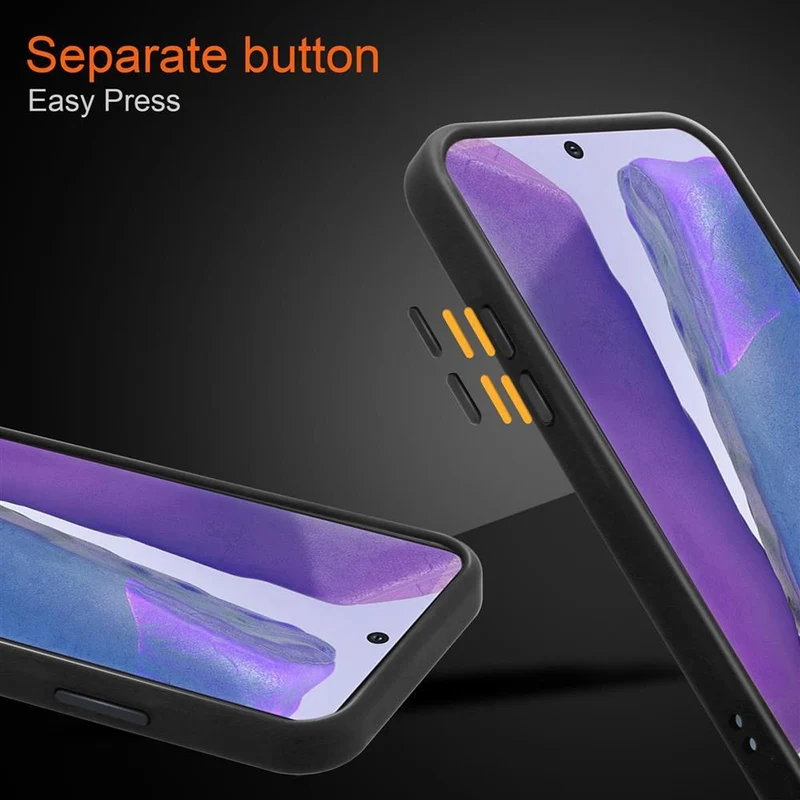 Cadorabo Hülle kompatibel mit Samsung Galaxy NOTE 20 Hybrid Schutzhülle mit TPU Silikon Innenseite und matter Kunststoff Rückseite