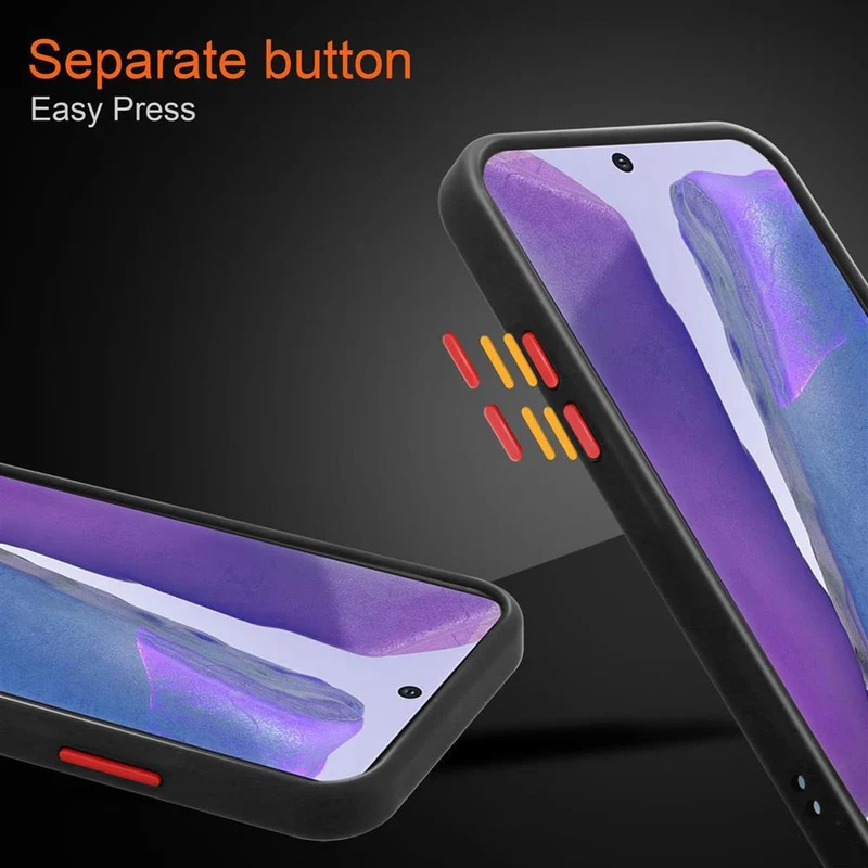 Cadorabo Hülle kompatibel mit Samsung Galaxy NOTE 20 Hybrid Schutzhülle mit TPU Silikon Innenseite und matter Kunststoff Rückseite