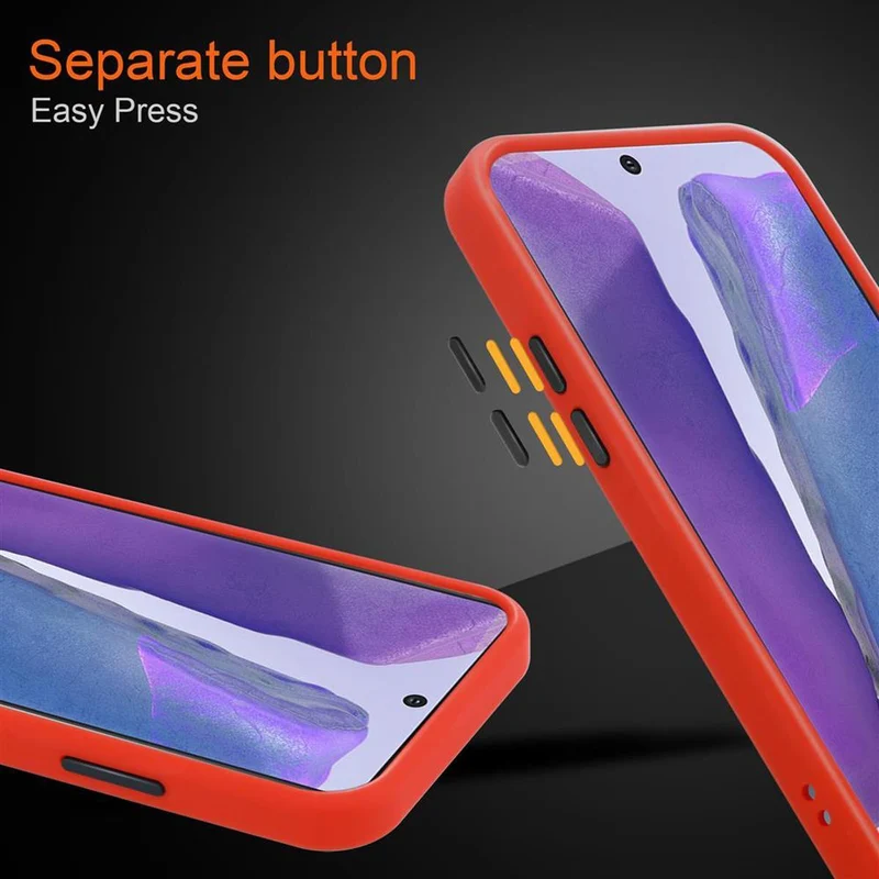 Cadorabo Hülle kompatibel mit Samsung Galaxy NOTE 20 Hybrid Schutzhülle mit TPU Silikon Innenseite und matter Kunststoff Rückseite