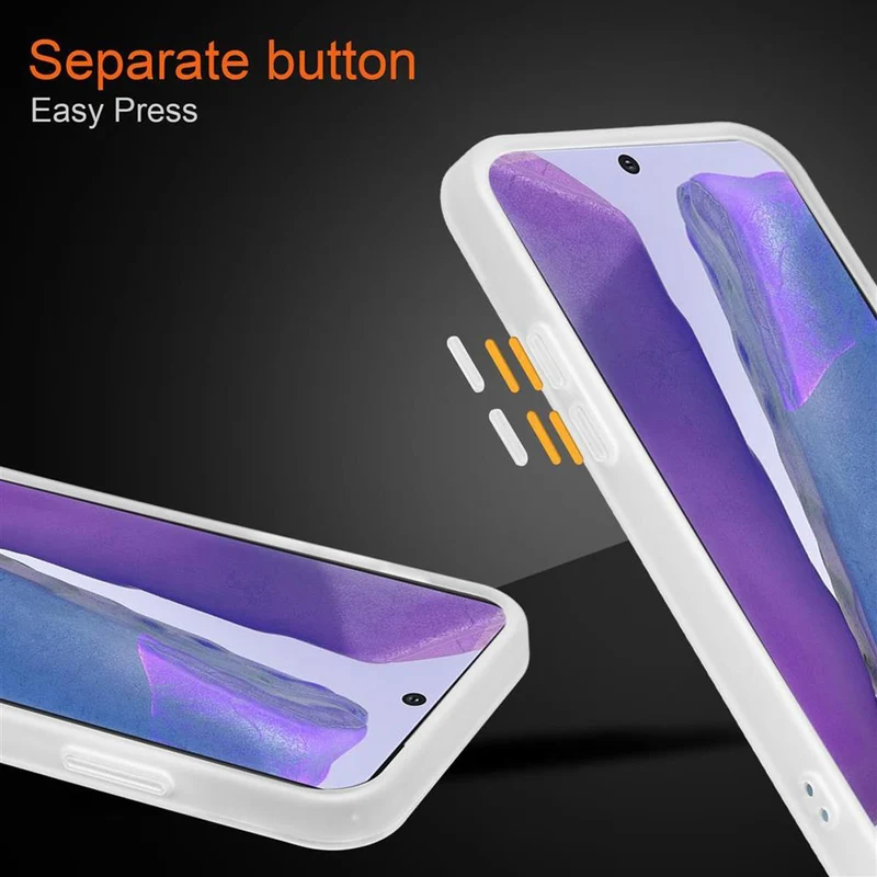 Cadorabo Hülle kompatibel mit Samsung Galaxy NOTE 20 Hybrid Schutzhülle mit TPU Silikon Innenseite und matter Kunststoff Rückseite