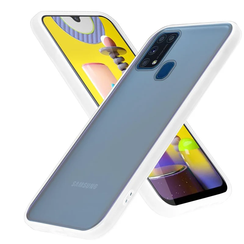 Cadorabo Hülle kompatibel mit Samsung Galaxy M31 Hybrid Schutzhülle mit TPU Silikon Innenseite und matter Kunststoff Rückseite