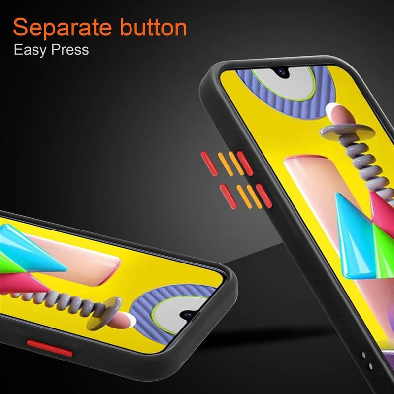 Cadorabo Hülle kompatibel mit Samsung Galaxy M31 Hybrid Schutzhülle mit TPU Silikon Innenseite und matter Kunststoff Rückseite