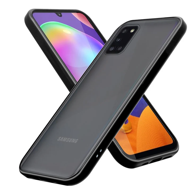 Cadorabo Hülle kompatibel mit Samsung Galaxy A31 Hybrid Schutzhülle mit TPU Silikon Innenseite und matter Kunststoff Rückseite
