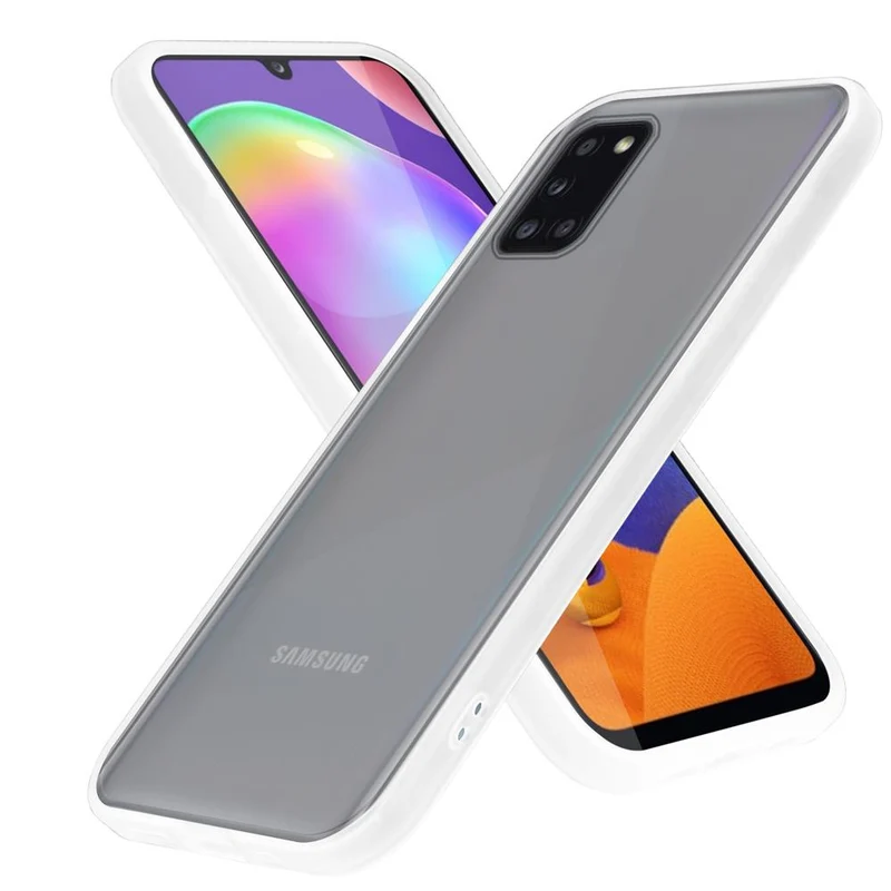 Cadorabo Hülle kompatibel mit Samsung Galaxy A31 Hybrid Schutzhülle mit TPU Silikon Innenseite und matter Kunststoff Rückseite