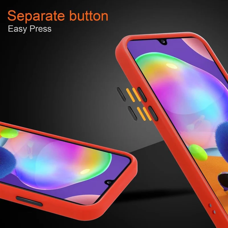 Cadorabo Hülle kompatibel mit Samsung Galaxy A31 Hybrid Schutzhülle mit TPU Silikon Innenseite und matter Kunststoff Rückseite