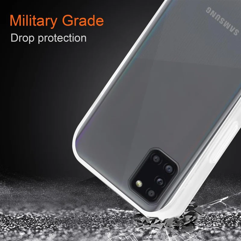 Cadorabo Hülle kompatibel mit Samsung Galaxy A31 Hybrid Schutzhülle mit TPU Silikon Innenseite und matter Kunststoff Rückseite