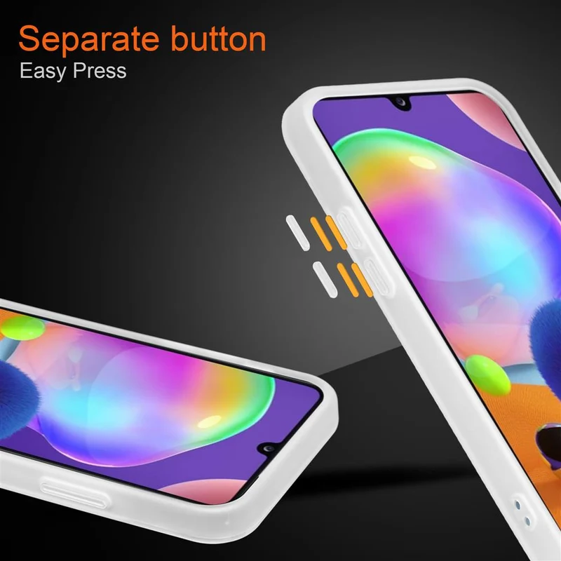 Cadorabo Hülle kompatibel mit Samsung Galaxy A31 Hybrid Schutzhülle mit TPU Silikon Innenseite und matter Kunststoff Rückseite
