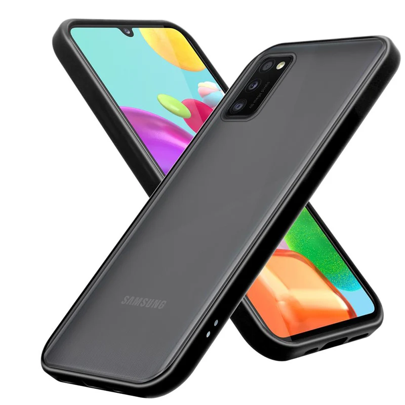 Cadorabo Hülle kompatibel mit Samsung Galaxy A41 Hybrid Schutzhülle mit TPU Silikon Innenseite und matter Kunststoff Rückseite