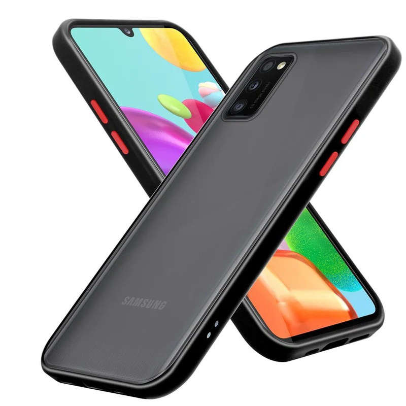 Cadorabo Hülle kompatibel mit Samsung Galaxy A41 Hybrid Schutzhülle mit TPU Silikon Innenseite und matter Kunststoff Rückseite