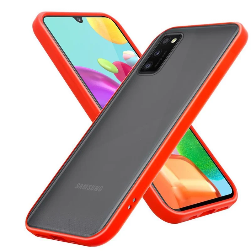 Cadorabo Hülle kompatibel mit Samsung Galaxy A41 Hybrid Schutzhülle mit TPU Silikon Innenseite und matter Kunststoff Rückseite