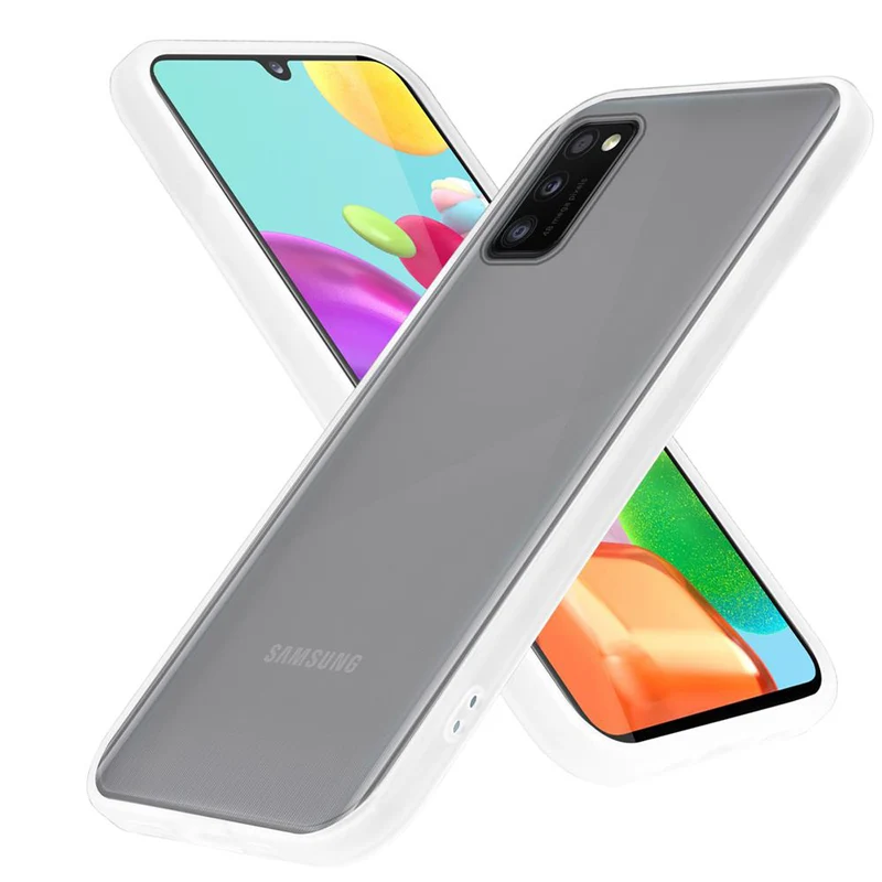 Cadorabo Hülle kompatibel mit Samsung Galaxy A41 Hybrid Schutzhülle mit TPU Silikon Innenseite und matter Kunststoff Rückseite