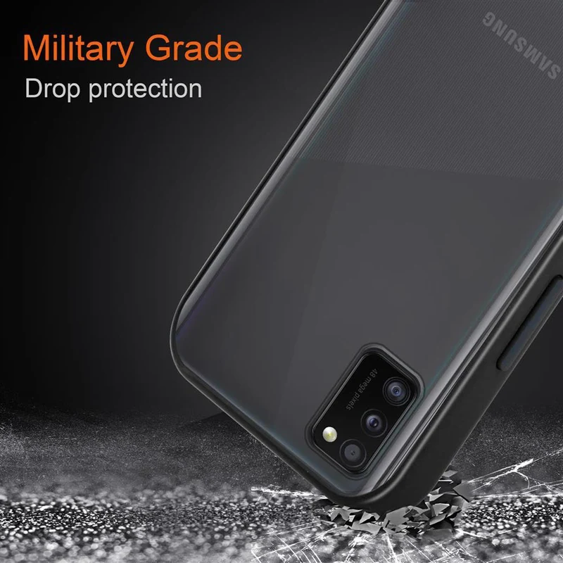 Cadorabo Hülle kompatibel mit Samsung Galaxy A41 Hybrid Schutzhülle mit TPU Silikon Innenseite und matter Kunststoff Rückseite