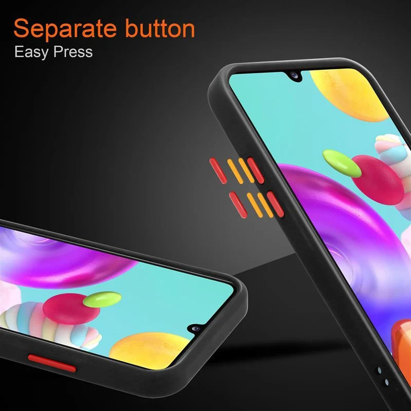 Cadorabo Hülle kompatibel mit Samsung Galaxy A41 Hybrid Schutzhülle mit TPU Silikon Innenseite und matter Kunststoff Rückseite