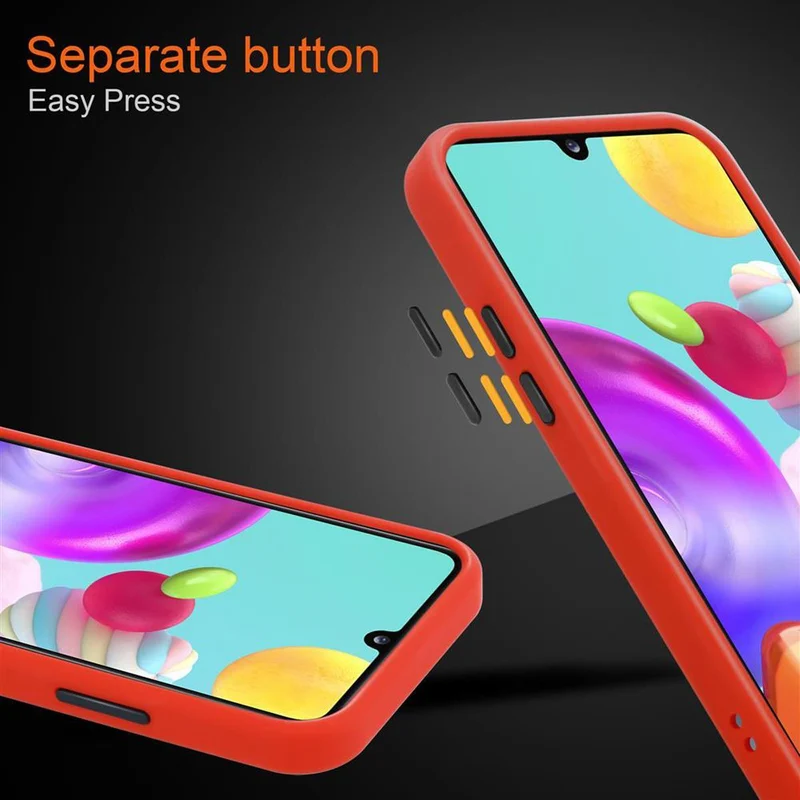 Cadorabo Hülle kompatibel mit Samsung Galaxy A41 Hybrid Schutzhülle mit TPU Silikon Innenseite und matter Kunststoff Rückseite