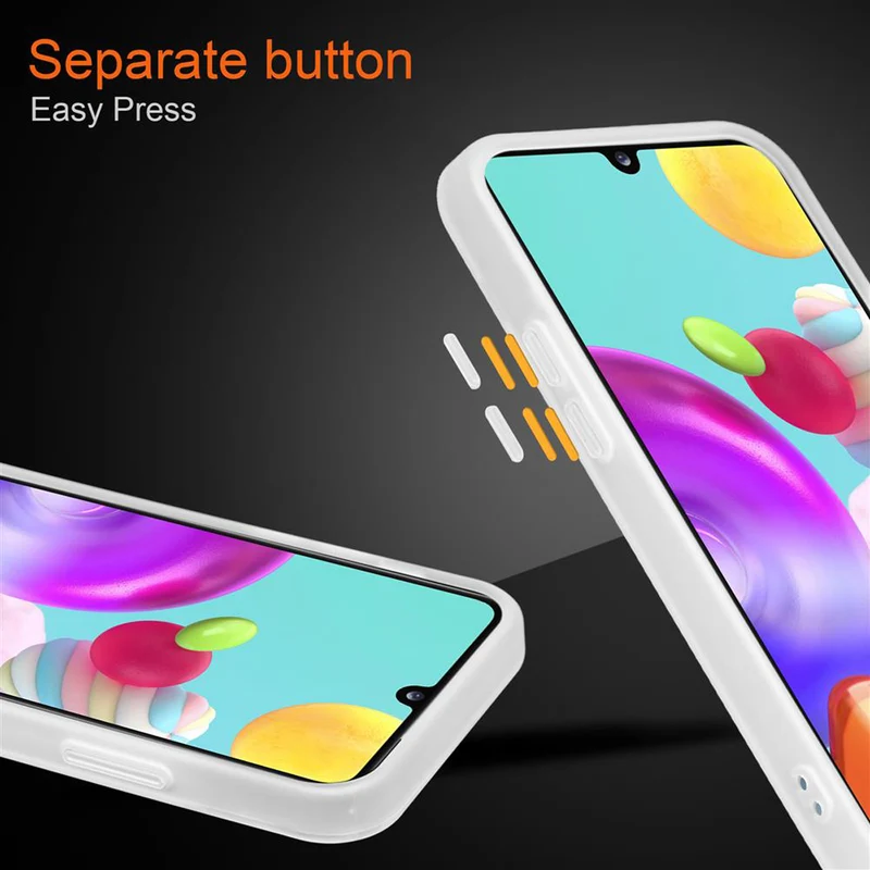 Cadorabo Hülle kompatibel mit Samsung Galaxy A41 Hybrid Schutzhülle mit TPU Silikon Innenseite und matter Kunststoff Rückseite