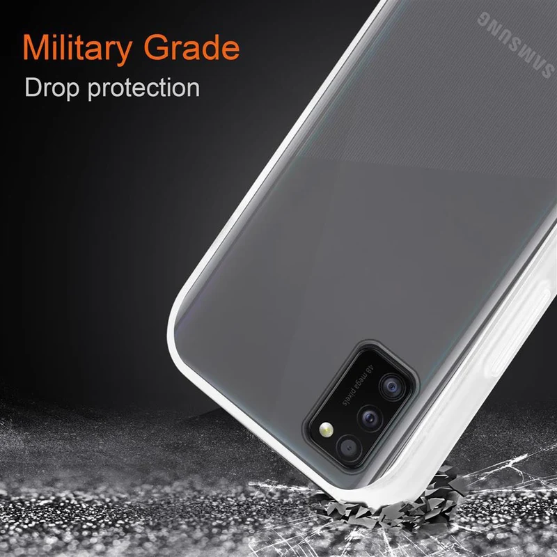 Cadorabo Hülle kompatibel mit Samsung Galaxy A41 Hybrid Schutzhülle mit TPU Silikon Innenseite und matter Kunststoff Rückseite