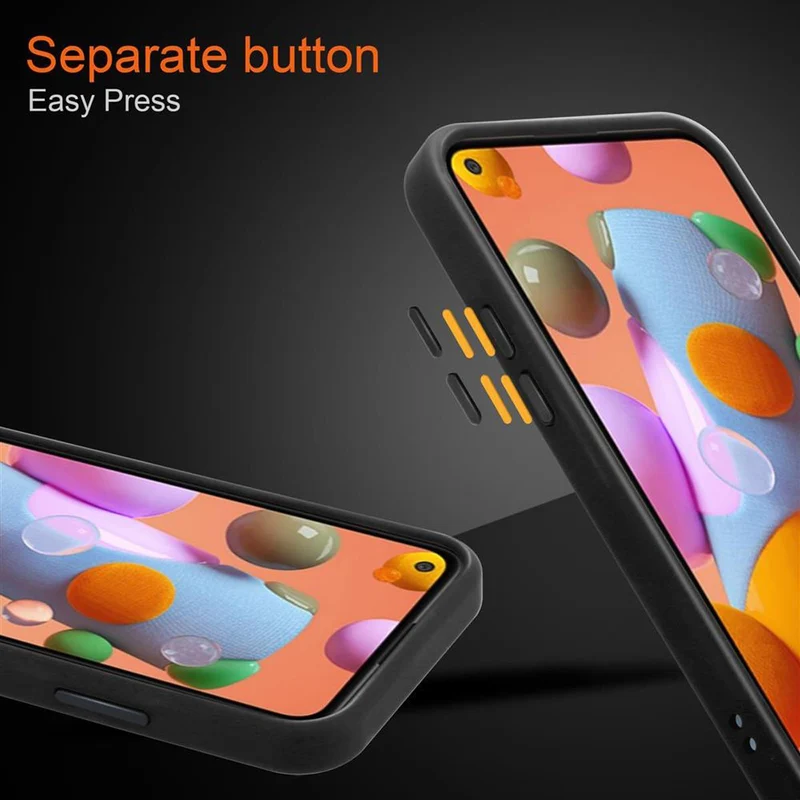 Cadorabo Hülle kompatibel mit Samsung Galaxy A11 / M11 Hybrid Schutzhülle mit TPU Silikon Innenseite und matter Kunststoff Rückseite