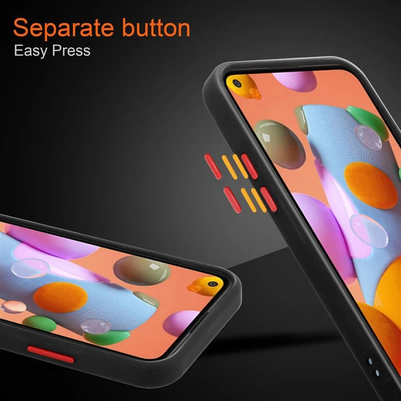 Cadorabo Hülle kompatibel mit Samsung Galaxy A11 / M11 Hybrid Schutzhülle mit TPU Silikon Innenseite und matter Kunststoff Rückseite