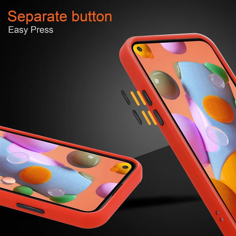 Cadorabo Hülle kompatibel mit Samsung Galaxy A11 / M11 Hybrid Schutzhülle mit TPU Silikon Innenseite und matter Kunststoff Rückseite