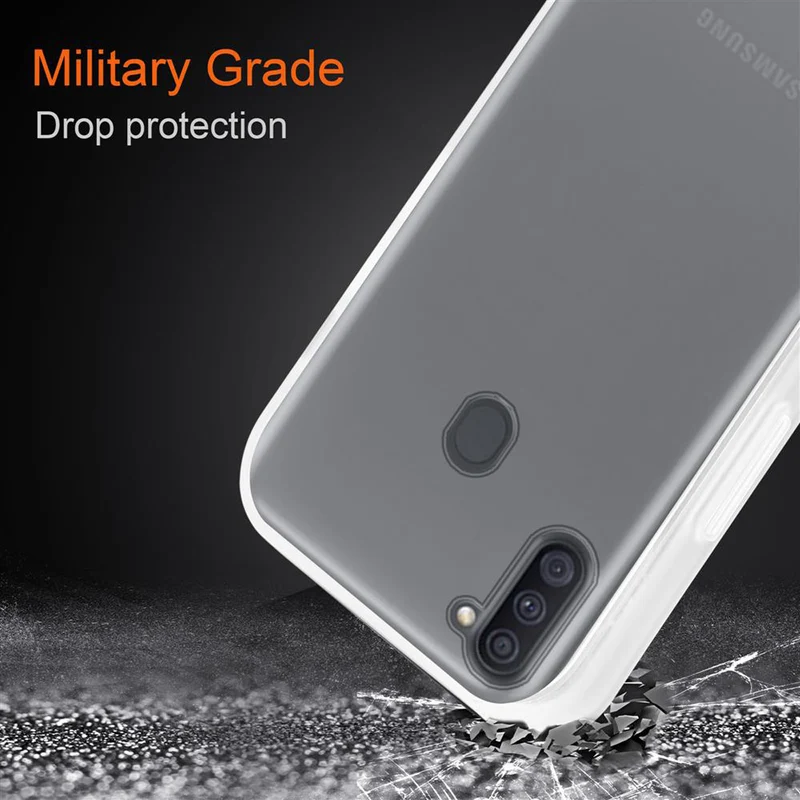 Cadorabo Hülle kompatibel mit Samsung Galaxy A11 / M11 Hybrid Schutzhülle mit TPU Silikon Innenseite und matter Kunststoff Rückseite