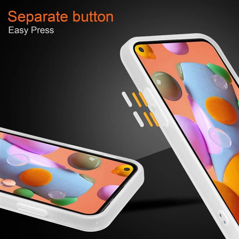 Cadorabo Hülle kompatibel mit Samsung Galaxy A11 / M11 Hybrid Schutzhülle mit TPU Silikon Innenseite und matter Kunststoff Rückseite