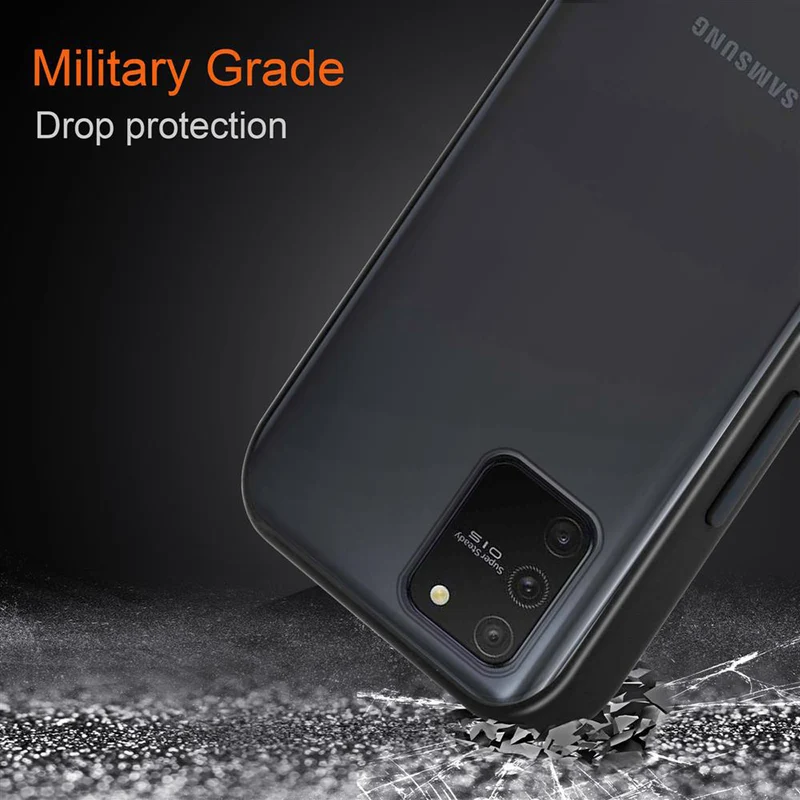 Cadorabo Hülle kompatibel mit Samsung Galaxy A91 / S10 LITE / M80s Hybrid Schutzhülle mit TPU Silikon Innenseite und matter Kunststoff Rückseite