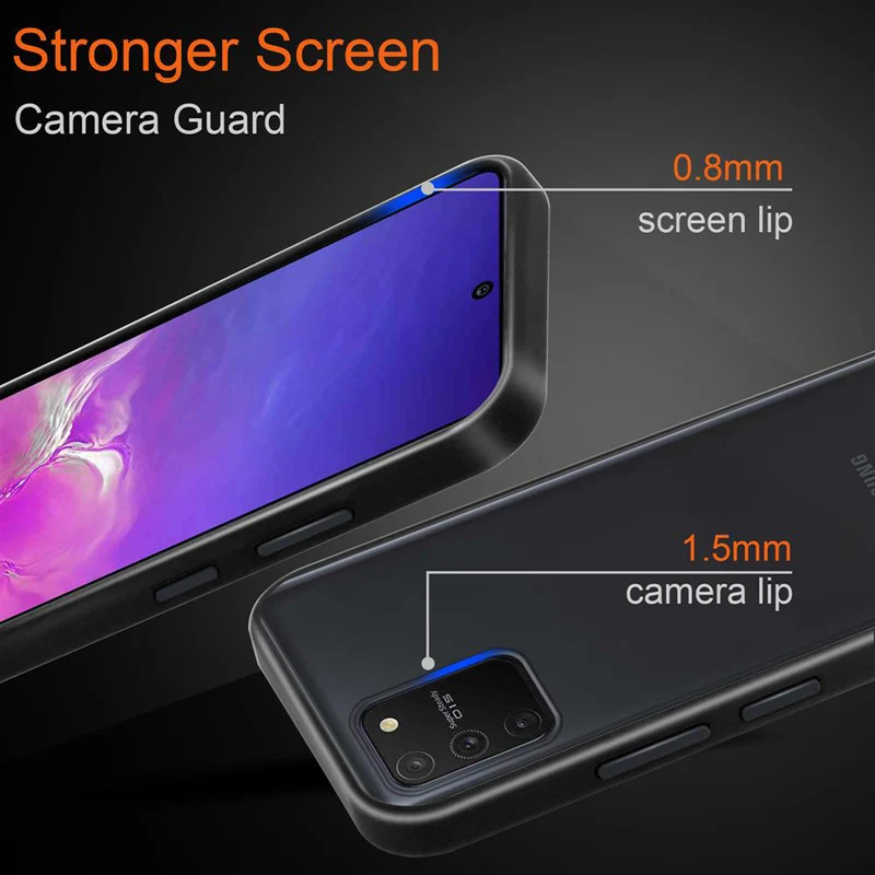 Cadorabo Hülle kompatibel mit Samsung Galaxy A91 / S10 LITE / M80s Hybrid Schutzhülle mit TPU Silikon Innenseite und matter Kunststoff Rückseite
