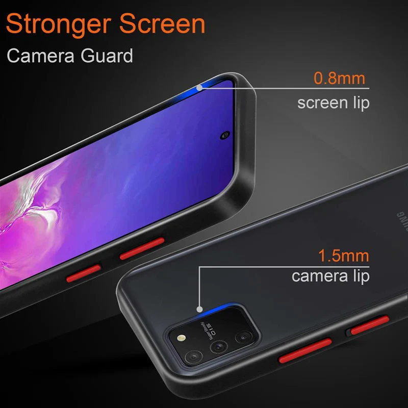 Cadorabo Hülle kompatibel mit Samsung Galaxy A91 / S10 LITE / M80s Hybrid Schutzhülle mit TPU Silikon Innenseite und matter Kunststoff Rückseite