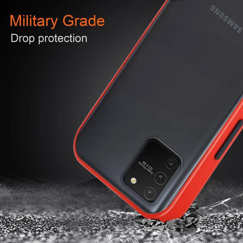 Cadorabo Hülle kompatibel mit Samsung Galaxy A91 / S10 LITE / M80s Hybrid Schutzhülle mit TPU Silikon Innenseite und matter Kunststoff Rückseite