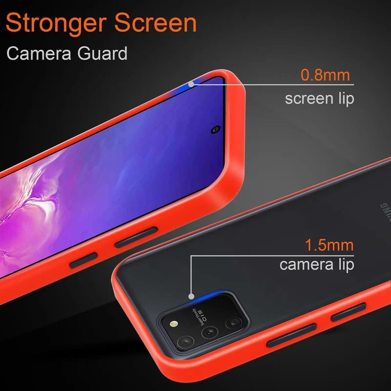 Cadorabo Hülle kompatibel mit Samsung Galaxy A91 / S10 LITE / M80s Hybrid Schutzhülle mit TPU Silikon Innenseite und matter Kunststoff Rückseite
