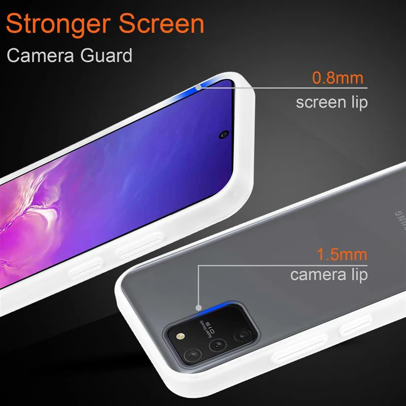 Cadorabo Hülle kompatibel mit Samsung Galaxy A91 / S10 LITE / M80s Hybrid Schutzhülle mit TPU Silikon Innenseite und matter Kunststoff Rückseite