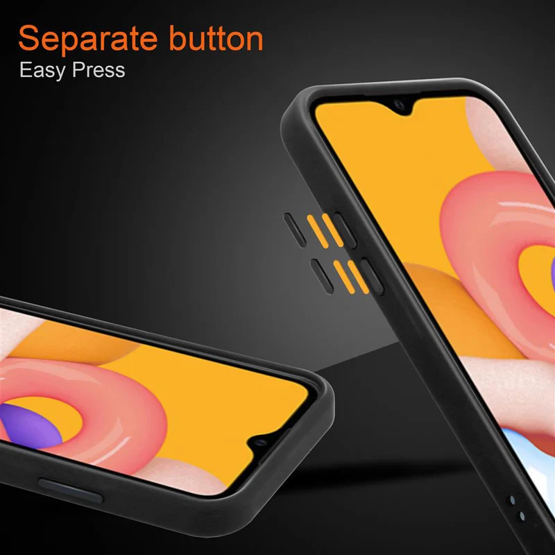 Cadorabo Hülle kompatibel mit Samsung Galaxy A01 Hybrid Schutzhülle mit TPU Silikon Innenseite und matter Kunststoff Rückseite