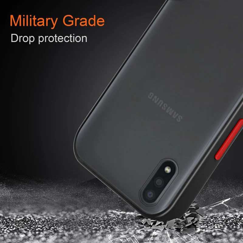Cadorabo Hülle kompatibel mit Samsung Galaxy A01 Hybrid Schutzhülle mit TPU Silikon Innenseite und matter Kunststoff Rückseite