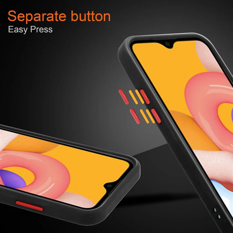 Cadorabo Hülle kompatibel mit Samsung Galaxy A01 Hybrid Schutzhülle mit TPU Silikon Innenseite und matter Kunststoff Rückseite