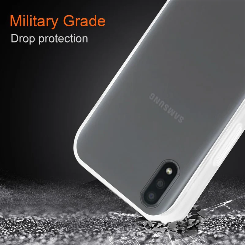 Cadorabo Hülle kompatibel mit Samsung Galaxy A01 Hybrid Schutzhülle mit TPU Silikon Innenseite und matter Kunststoff Rückseite