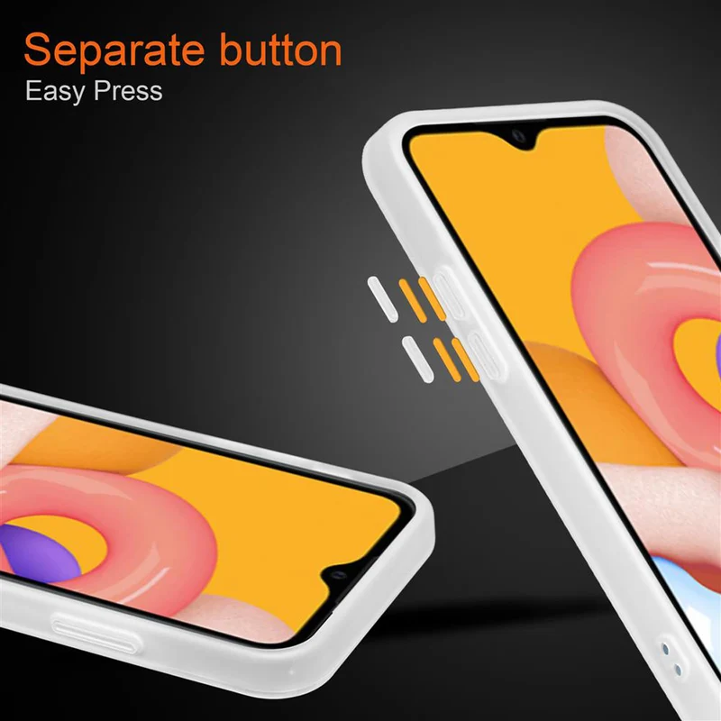 Cadorabo Hülle kompatibel mit Samsung Galaxy A01 Hybrid Schutzhülle mit TPU Silikon Innenseite und matter Kunststoff Rückseite