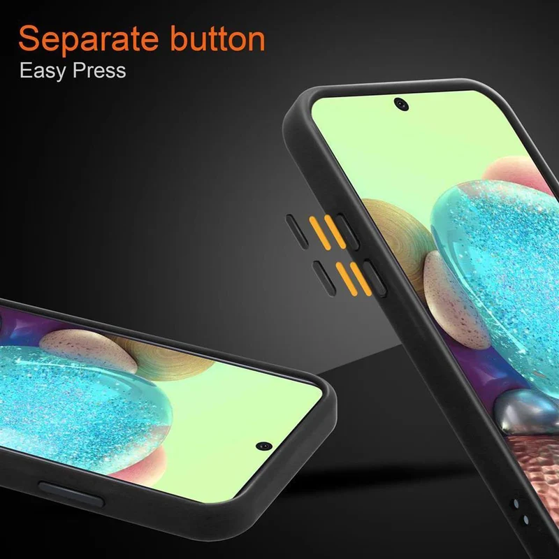 Cadorabo Hülle kompatibel mit Samsung Galaxy A71 4G Hybrid Schutzhülle mit TPU Silikon Innenseite und matter Kunststoff Rückseite
