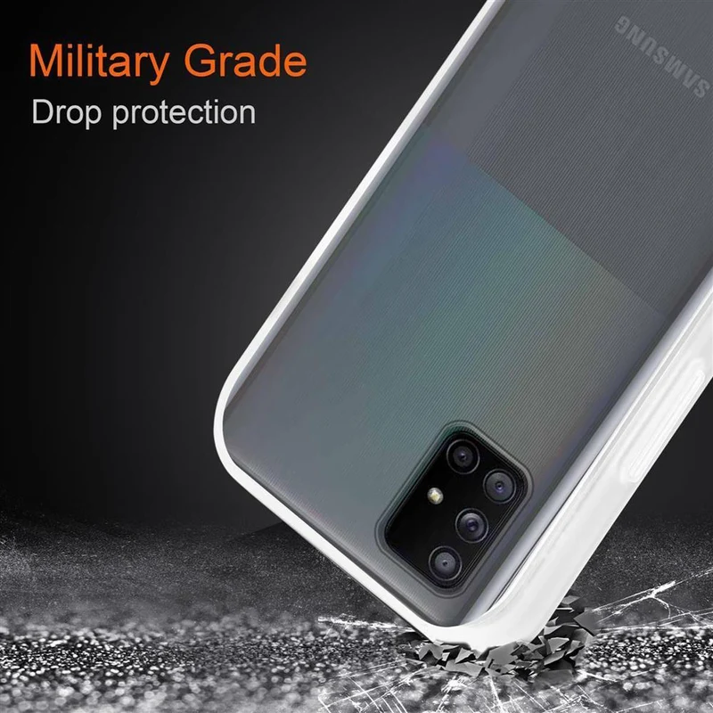 Cadorabo Hülle kompatibel mit Samsung Galaxy A71 4G Hybrid Schutzhülle mit TPU Silikon Innenseite und matter Kunststoff Rückseite