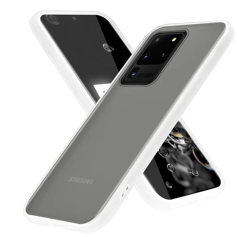 Cadorabo Hülle kompatibel mit Samsung Galaxy S20 ULTRA Hybrid Schutzhülle mit TPU Silikon Innenseite und matter Kunststoff Rückseite