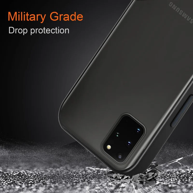 Cadorabo Hülle kompatibel mit Samsung Galaxy S20 PLUS Hybrid Schutzhülle mit TPU Silikon Innenseite und matter Kunststoff Rückseite