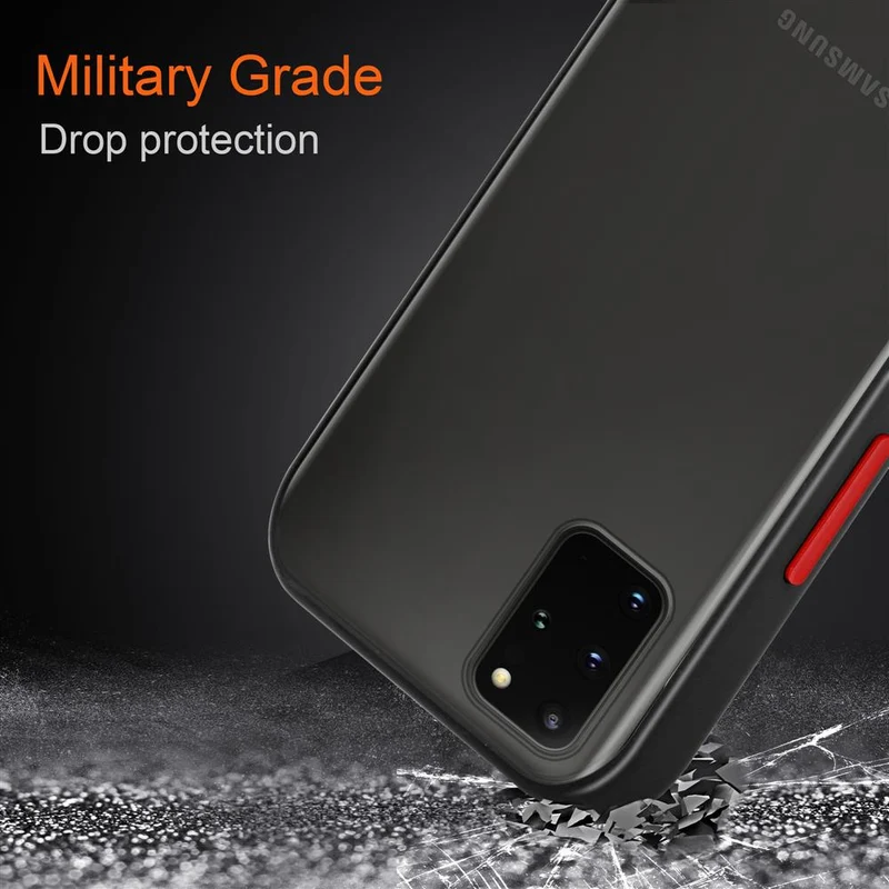 Cadorabo Hülle kompatibel mit Samsung Galaxy S20 PLUS Hybrid Schutzhülle mit TPU Silikon Innenseite und matter Kunststoff Rückseite